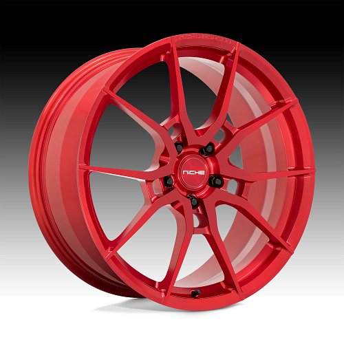 Niche Mono Kanan T113 Brushed Candy Red Custom Wheels 1